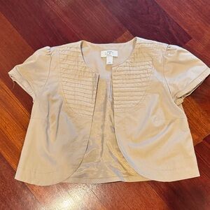 LOFT Women's Tan Short Sleeve Blouse